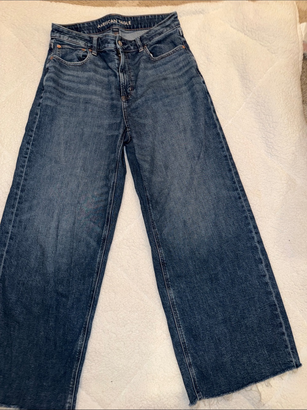 American Eagle Outfitters Women’s Blue Wide-Leg Jeans